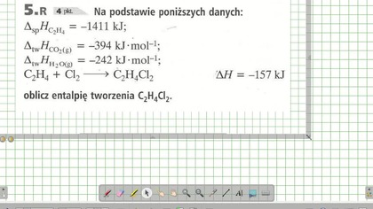 5. R WSIP PERSONA ENTALPIA TWORZENIA C2H4Cl2 NA PODSTAWIE ENTALPII SPALANIA I TWORZENIA . U