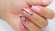 Cute autumn leaves matte geometric nails / Colours by Molly
