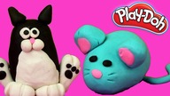 Play Doh  Kotek i myszka  DIY