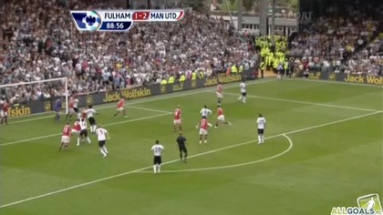 Premier League sezon 2010/2011 Fulham 2-2 Manchester United Hangeland