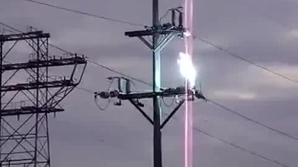 Zwarcie linii energetycznej