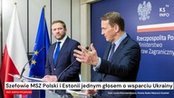 Szefowie MSZ Polski i Estonii jednym głosem o wsparciu Ukrainy [Serwis informacyjny, KSTV Info]