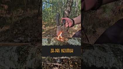 ZA-PAS NESSMUK  TEST NOŻA BUSHCRAFTOWEGO  Stal NMV 59 HRC + KRZESIWO ZA-PAS