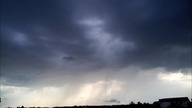 Very fast and beautiful thunderstorm clouds 4K