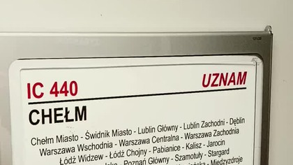 IC 440 Uznam Chełm - Warszawa - Łódź- Poznań- Świnoujście! Kuszetka 4 osobowa! Sarmata w podróży PKP