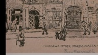 Bronisław Kopczyński Warszawa  Rynek Starego Miasta, litografia, ok.  z 1925 r.