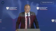 Premier Donald Tusk - podczas konferencji prasowej po posiedzeniu Rady Ministrów w KPRM