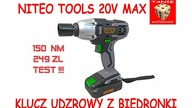 Klucz udarowy NITEO TOOLS 20V MAX 150Nm 249zł ( z Biedronki ) Do kół ale jakich ? :) TEST