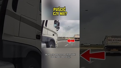  Nie wpuścił TIRa i BOOM  #kierowcy #tir #kolizja #droga #drivinginpoland #stopcham #wypadki