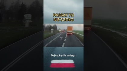 Passat cisnął jak szalony aż wpadł pod tira.  Jak to się skończyło?! #droga #polska #wypadek