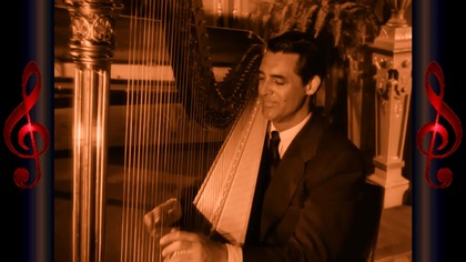 Cary Grant gra na harfie - w filmie Bishops Wife (1947)