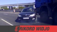 Kolizja Skody z ciężarówką // RIKORD WIDJO // kierowcy na drodze