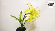 Jak zrobić żonkila z barwionego kleju [How to make a colored glue daffodil] - Pomysły plastyczne