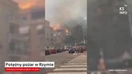 Potężny pożar w Rzymie.  Telewizja przerwała program na żywo [Serwis informacyjny, KSTV Info]