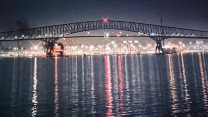 Baltimore Key Bridge collapsed after ship collision #shorts #baltimore #bridge March 2024