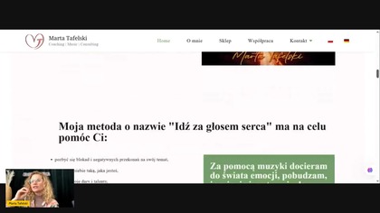 Gościem Tomasza J. Kosińskiego jest Marta Tafelski, propagatorka metody Idź za głosem serca, zajmująca się także hipnoterapią, neurolingwistycznym programowaniem NLP i muzykoterapią. Sama nagrała płytę od serca z przesłaniem do innych ludzi, przez co można ją nazwać śpiewającym coachem. [R99]

Linki Marty:
YouTube https://www.youtube.com/@martatafelski-przebudzenie 
Strona https://marta-tafelski.com/
------------------------------------------------------------------------------------
Zgłoszenia do programu prosimy wysyłać do prowadzącego 
- na adres E-mail tomasz[at]kosinski.pl 
- na numer WhatsApp +63 956 961 0674
------------------------------------------------------------------------------------
Zobacz całą serię: https://www.youtube.com/playlist?listPLqNgAk3B09Wqo7t25vUgTpad8sKLTQ43h
-------------------------------------------------------------------------------------
Zacznij wspierać ten kanał, a dostaniesz bonusy:
https://www.youtube.com/channel/UCZdpfHkscqF6ZDJTVcojP3g/join

Wesprzyj autora na Patronite: https://patronite.pl/TJK
Postaw kawkę na Suppi: https://suppi.pl/tjkosinski
Zrzutka na Wedukację: https://zrzutka.pl/sc4k7u

Zobacz strony:
https://kosinski.pl
https://wedukacja.pl

Facebook:
Grupa dyskusyjna Wedukacja https://web.facebook.com/groups/wedukacja
Fanpage WEDUKACJA https://web.facebook.com/WEDUKACJA
Strona autorska Tomasza J. Kosińskiego https://web.facebook.com/tomaszjkosinski

Telegram: https://t.me/wedukacja 
Discord: Wedukacja https://discord.com/channels/1301598548336443477/1304081929733144639

 #natura #świadomość #rozwójosobisty #rozwój #rozwójduchowy #rozwojosobisty