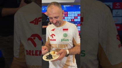 Nikola Grbić pokroił tort dla siatkarzy, a potem musiało paść to najbardziej polskie zdanie 