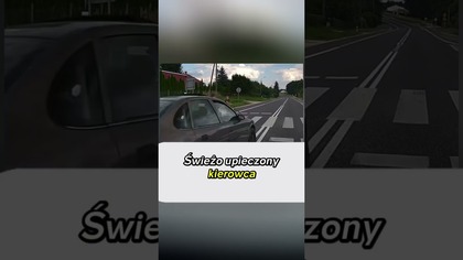 O włos od tragedii! Kierowca stracił prawo jazdy.  #wypadek #droga #shorts
