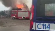 Karczma w płomieniach.  Kilkanaście zastępów w akcji