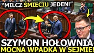 SZYMON HOŁOWNIA NIE BYŁ W STANIE OPANOWAĆ CHAMSTWA W SEJMIE! PRAWIE SIĘ POSZARPALI!