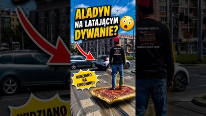 Aladyn wrócił?  Ten latający dywan naprawdę pojawił się na chodniku! #shorts #humor #ciekawostka