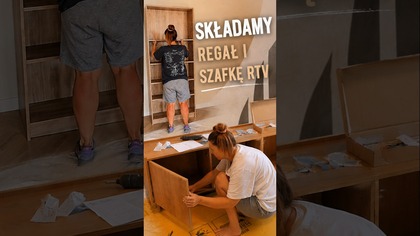 Składamy regał i szafkę RTV  jak wyszło? #remont #urządzaniemieszkania #składaniemebli