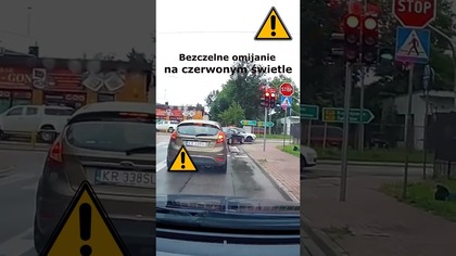 Bezczelne omijanie na czerwonym świetle #shorts #rikordwidjo