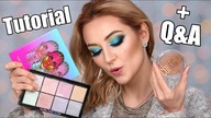 Czat MakeUp + Q&A Tutorial Niebieskie Graficzne Oko GRWM Krok Po Kroku 