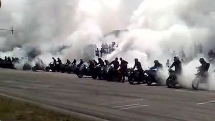 Motorcycle World Record Burnout