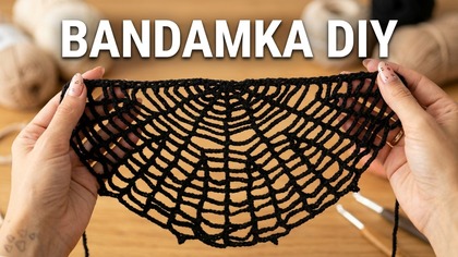 Szydełkowa chusta Pajęczyna  Idealna na jesień / Halloween  Wzór krok po kroku #752