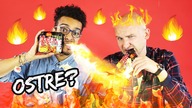 Próbujemy najostrzejszą zupkę chińską | KOREAN FIRE NOODLE CHALLENGE