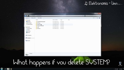 What happens if you delete SYSTEM