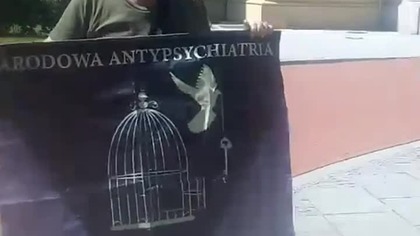 protest przeciwko psychiatrycznemu terrorowi przed kprn