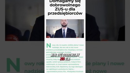 Dobrowolny ZUS dla przedsiębiorców?#2lataChaosu #KłamiaNieRobia