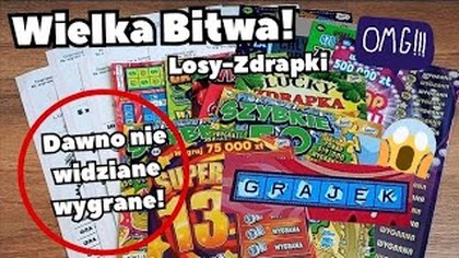 Zdrapki VS Losy!  12 Losów/12 zdrapek! Bitwa z rarytasem i podwójnym zwycięzcą! 