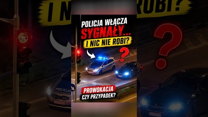 Radiowóz odpala sygnały i czeka.  Przypadek czy test kierowcy?  #policja #droga #shorts