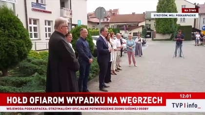 TVP Info - Hołd 12 ofiarom śmiertelnym tragicznego wypadku autokaru na Węgrzech (17. 08. 2026, 12:00)