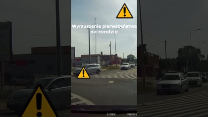 Wymuszenie pierwszeństwa na rondzie #shorts #rikordwidjo