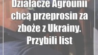 Działacze Agrounii chcą przeprosin za zboże z Ukrainy.  Przybili list do drzwi urzędu