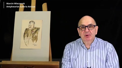 Stefan Jaracz jako Napoleon, karykatur Edwarda Marszałka z 1935 r.