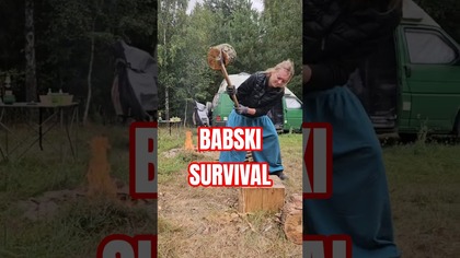 Babski survival  #kobietazsiekierą #survial #kobieta #podróże #rąbaniedrewna #vanlife