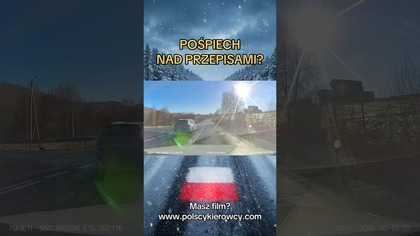 Pośpiech ważniejszy niż przepisy? Podwójna ciągła i wyprzedzanie! #droga #prawo #pirat 