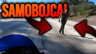 MĘŻCZYZNA WBIEGA POD AUTO! - GŁUPI, AGRESYWNI I SZALENI LUDZIE VS MOTOCYKLIŚCI!
