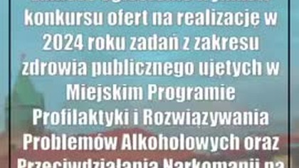 Zamość: Ogłoszenie wyników konkursu ofert na realizację w 2024 roku zadań z zakr...