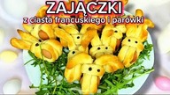ZAJĄCZKI z ciasta francuskiego i parówki - urocza przekąska na Wielkanoc 
