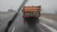 Rosyjska pługopiaskarka w akcji