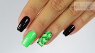 Green apples nails art / Allepaznokcie Colours by Molly