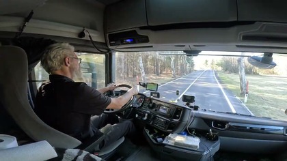 jakie widoki ma kierowca ciezarowki? zasiądź obok mnie kiedy ja prowadzę tira