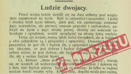 [292] Z odrzutu: Ludzie dwojacy (1925) Świt (J.  Świtkowski)