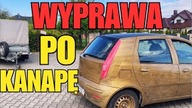 Wyprawa po kanapę złotym fiatem Punto #fiat #punto #przyczepa